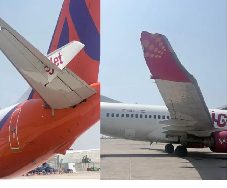 दिल्ली एयरपोर्ट पर हादसा : स्पाइसजेट और अकासा एयर के विमान आपस में टकराए