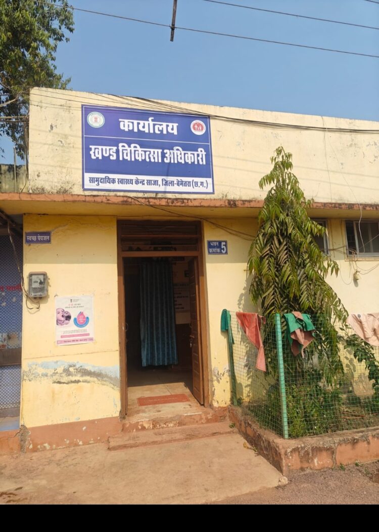 साजा सामुदायिक स्वास्थ्य केंद्र के अधिकारी-कर्मचारियों के वेतन आहरण पर रोक : मचा हड़कंप