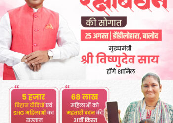 महतारी वंदन योजना की 31वीं किस्त : मुख्यमंत्री साय आज करेंगे जारी