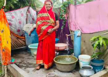 घर में नल से पानी की सुविधा :  महिलाएं बोलीं धन्यवाद “विष्णु भैया”