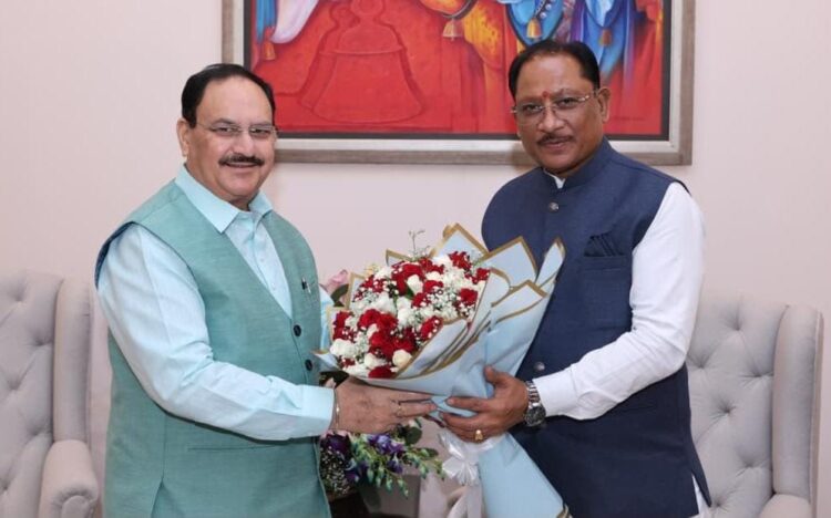 मुख्यमंत्री साय ने केंद्रीय स्वास्थ्य मंत्री जेपी नड्डा से की मुलाकात : छत्तीसगढ़ में स्वास्थ्य सेवाओं के विस्तार पर की चर्चा